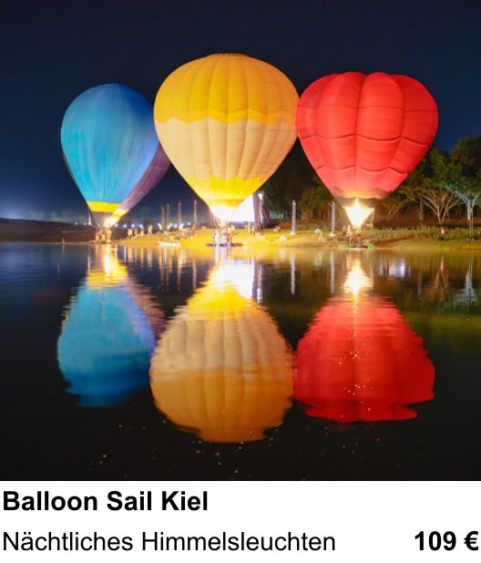 Themenbezogener Fotokurs für Aufnahmen zu Balloon Sail Kiel: Nächtliches Himmelsleuchten