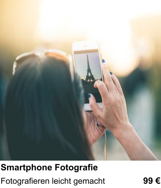 Smartphone Fotografie trainieren im Fotokurs in Wiesbaden