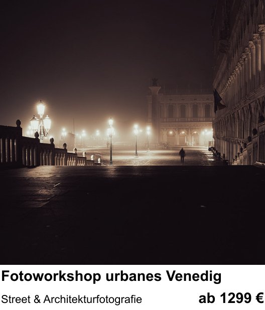 Themenbezogener Fotokurs für Aufnahmen zu Fotoworkshop urbanes Venedig: Street & Architekturfotografie