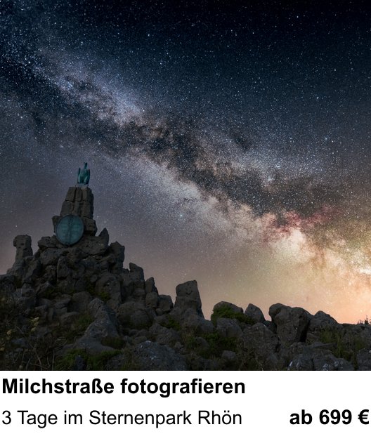 Themenbezogener Fotokurs für Aufnahmen zu Milchstraße fotografieren: 3 Tage im Sternenpark Rhön