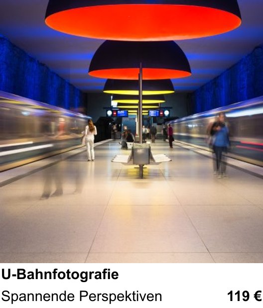 U-Bahnfotografie trainieren im Fotokurs in Wiesbaden