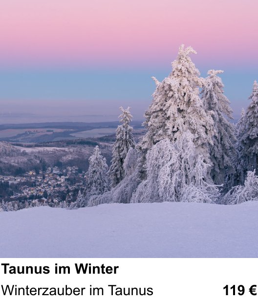 Themenbezogener Fotokurs für Aufnahmen zu Taunus im Winter: Winterzauber im Taunus