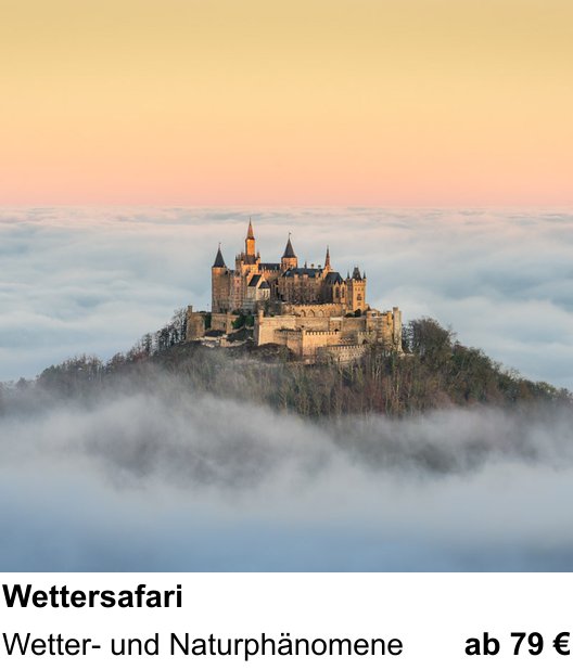 Themenbezogener Fotokurs für Aufnahmen zu Wettersafari: Wetter- und Naturphänomene